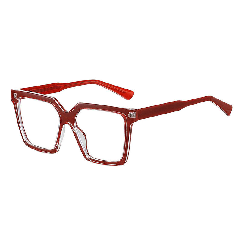 Jenning Square Red Glasses