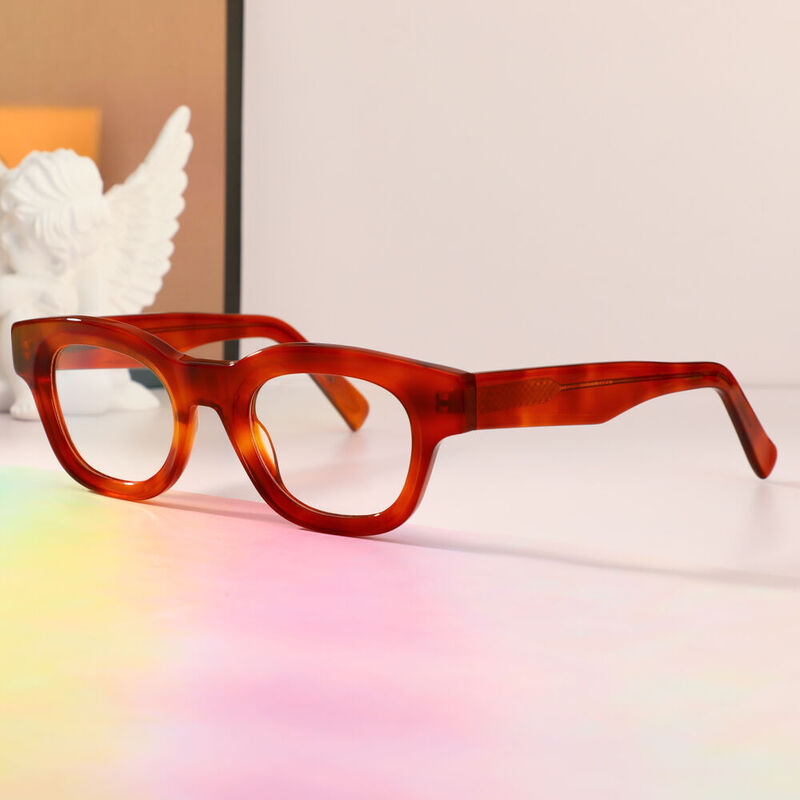 Motley Quadratische Rote Brille