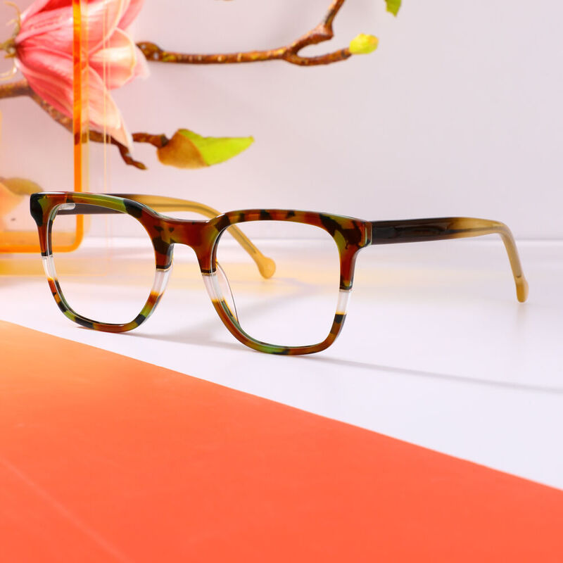 Lizzie Square Brown Glasses