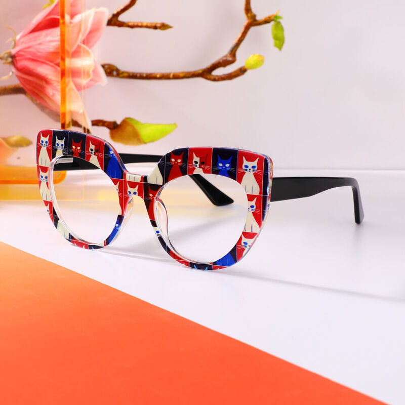 Lunettes de Vue Clyde Cat Eye Rouge