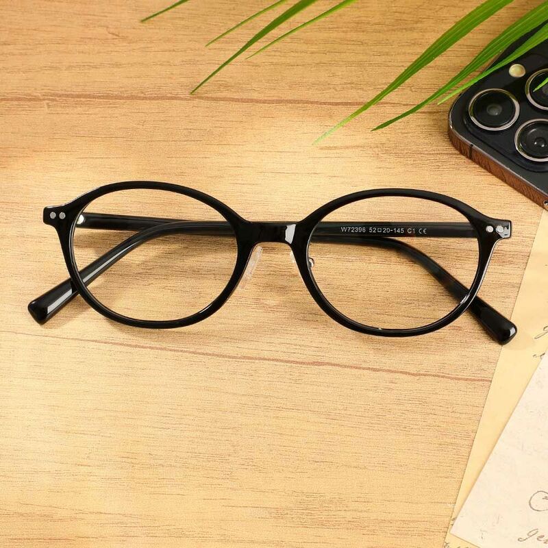 Myra Oval Black Glasses