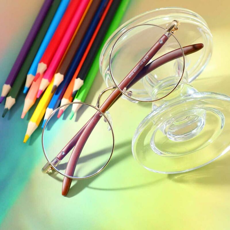 Lunettes de Vue Rodney Ronde Doré