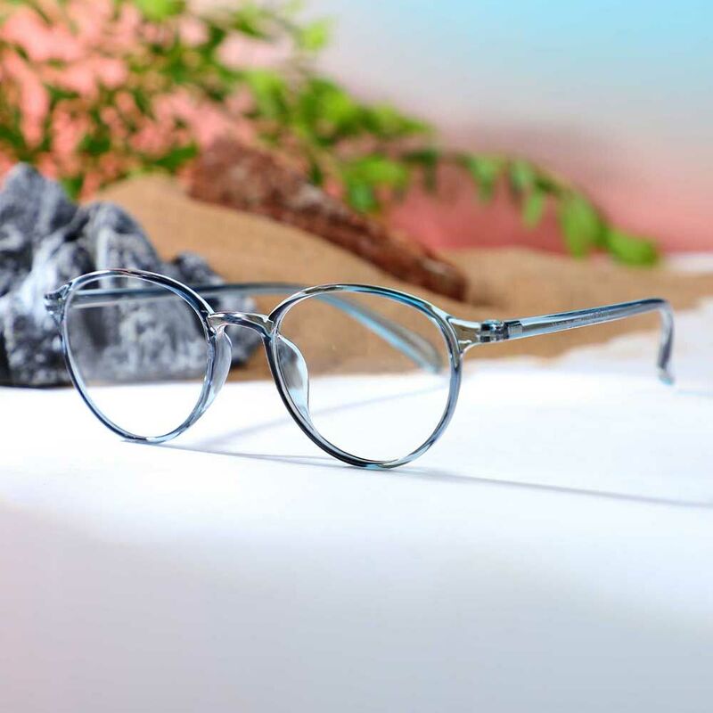 Jill Round Blue Glasses