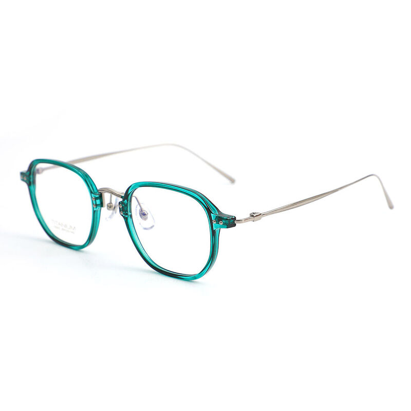 Marjorie Square Green Glasses