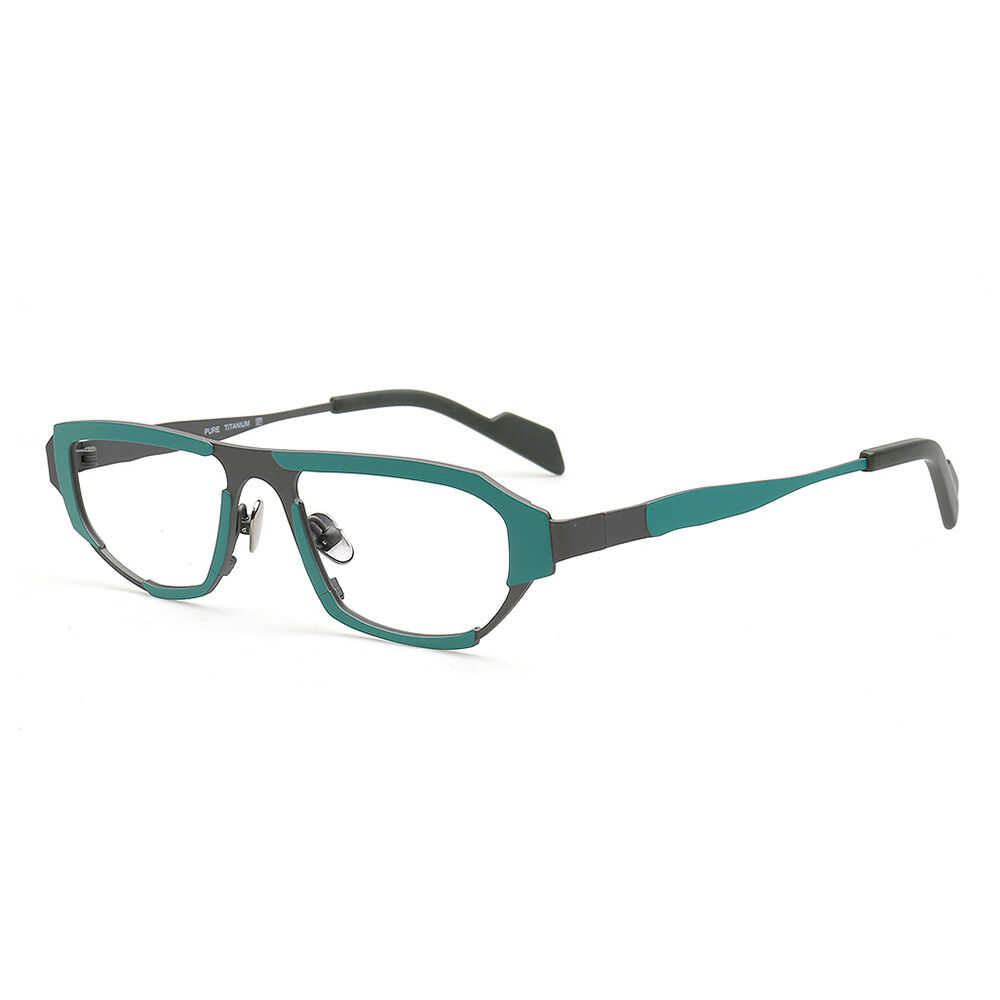 Deliaoa Rectangle Green Glasses