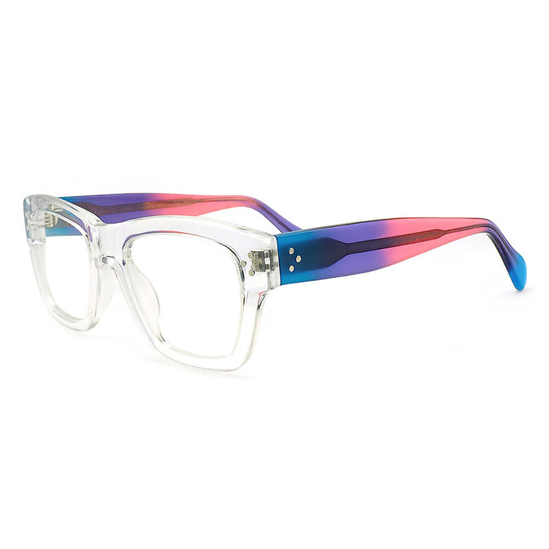 Fay Square Transparent Multicolored Glasses