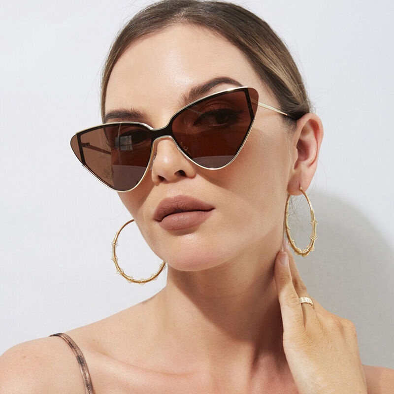 Pixie Cat Eye Brown Sunglasses