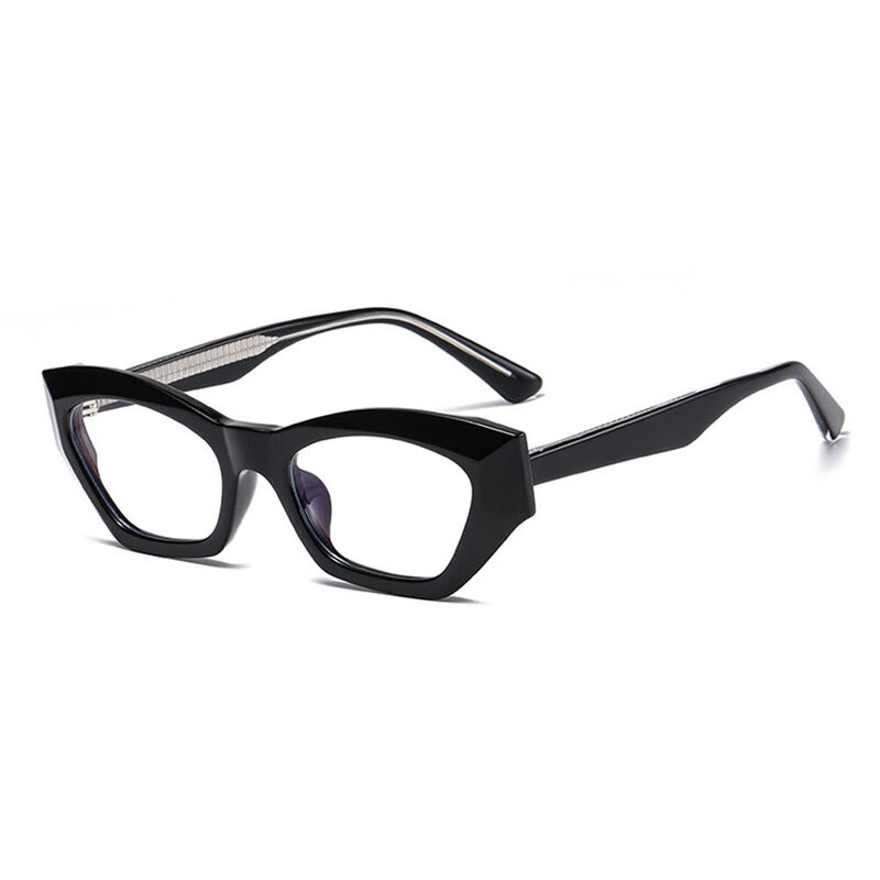 Angelina Cat Eye Black Glasses