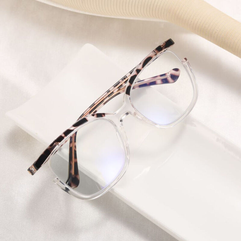 Moni Square Leopard Glasses