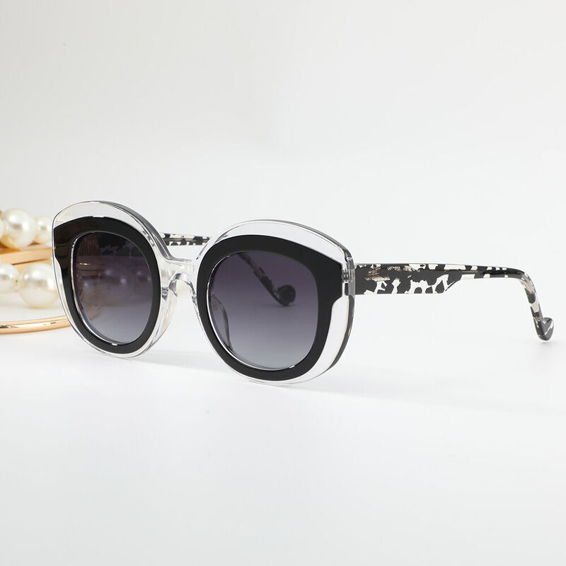 Dolores Cat Eye Schwarze Sonnenbrille