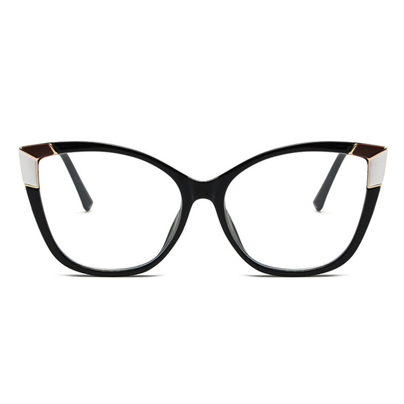 Leigh Cat Eye Black Glasses