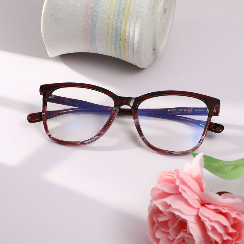 Dorlus Square Purple Glasses