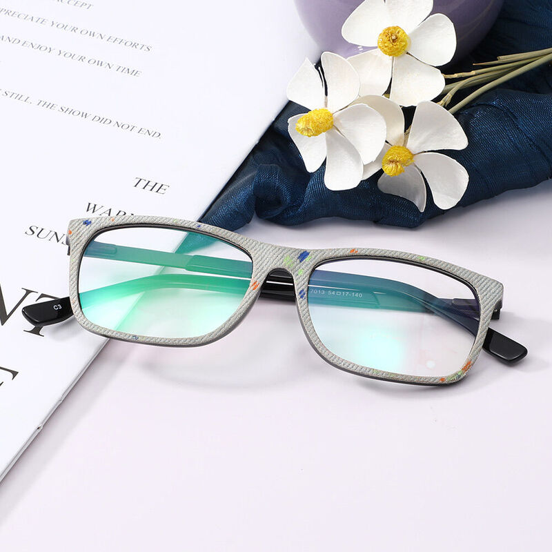 Angeoo Square White Glasses