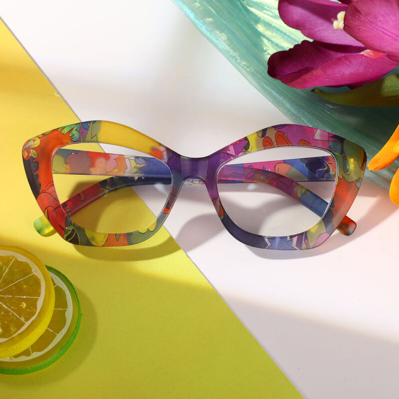 Motley Cat Eye Multicolor Glasses