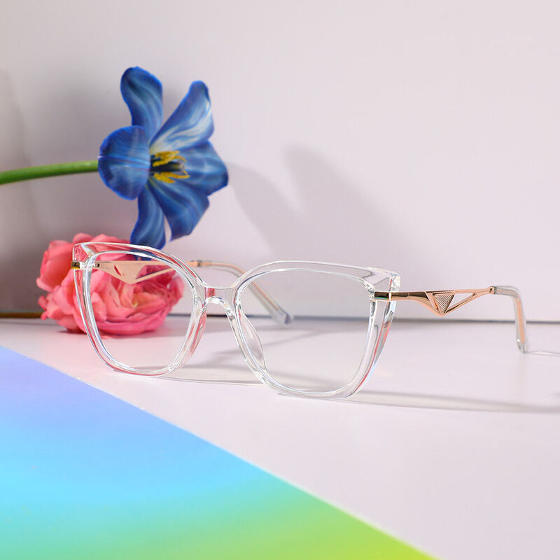 Robbiee Cat Eye Clear Glasses