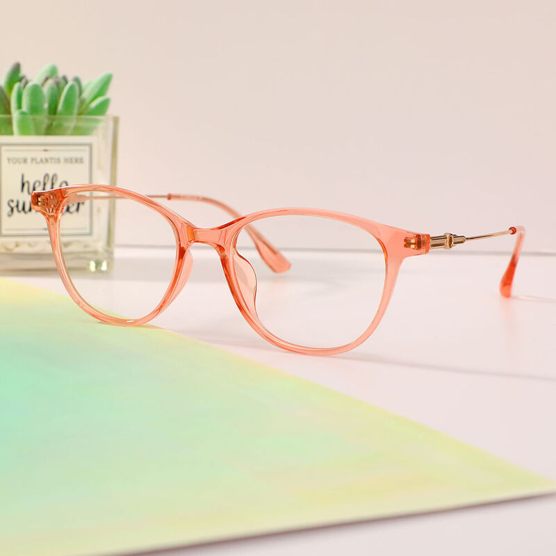 Chaucer Oval Pink Glasses