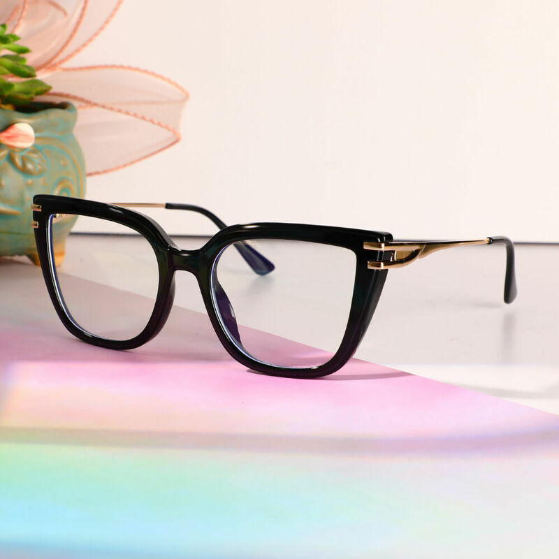 Henriets Cat Eye Black Glasses