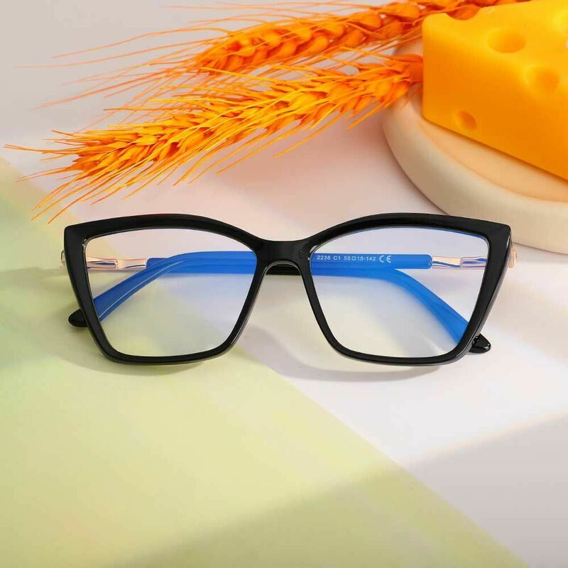 Cheryl Cat Eye Schwarze Brillen