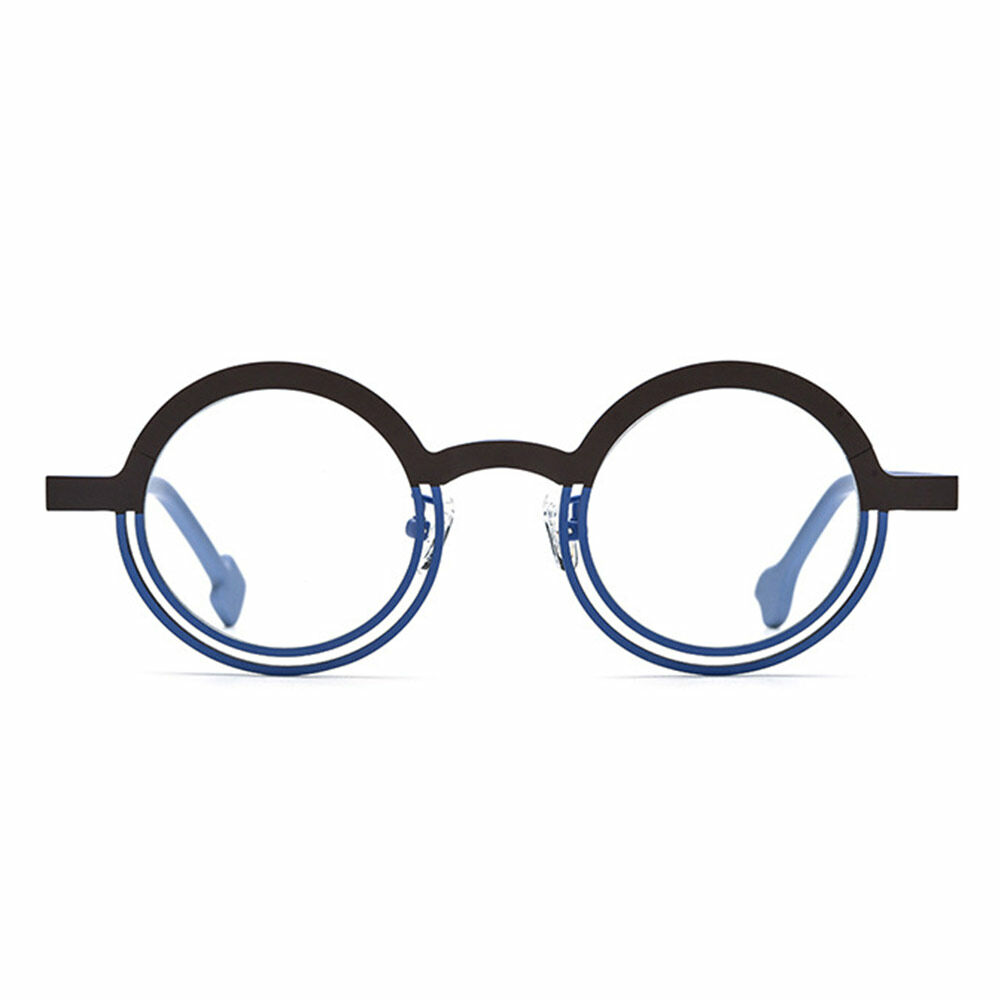 Charle Runde Graue Brille