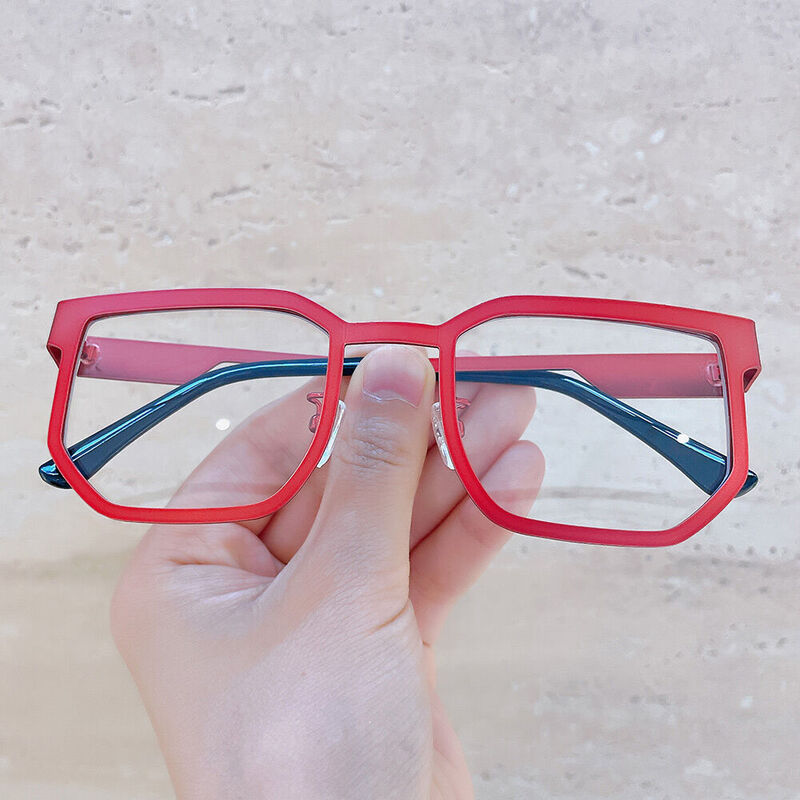 Bello Geometric Red Glasses