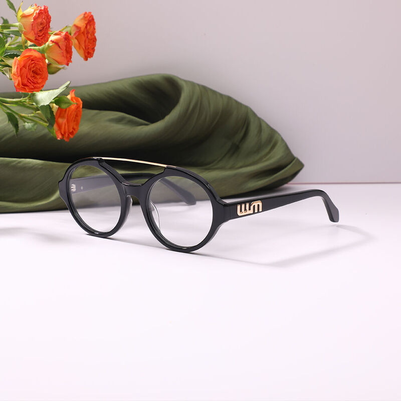 Elme Aviator Black Glasses