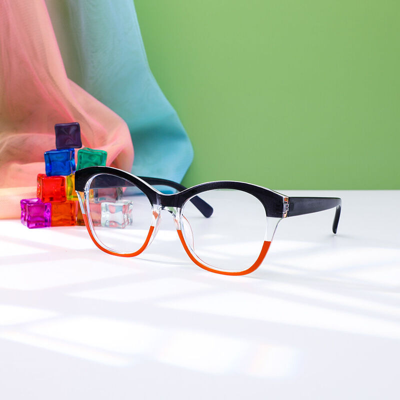 Lenee Cat Eye Gray Glasses