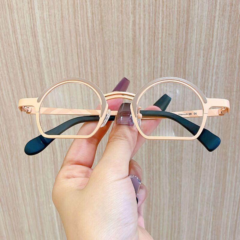 Quille Round Orange Glasses