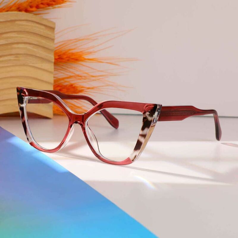 Faulkn Cat Eye Purple Glasses