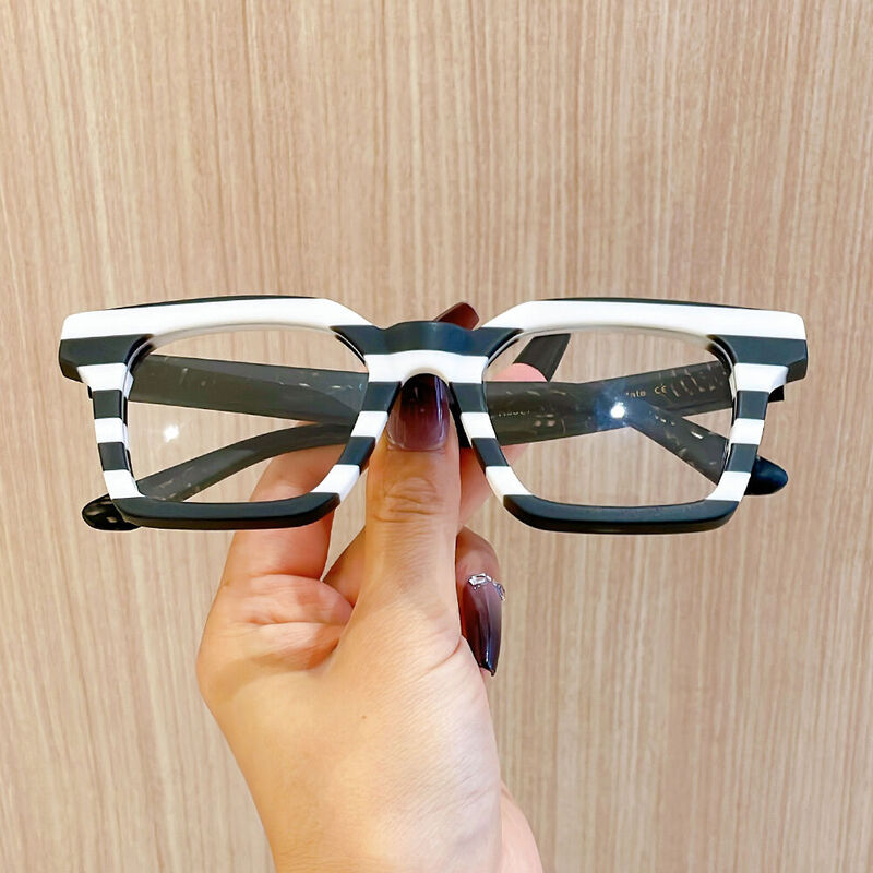 Austine Quadratische Weiße Brille