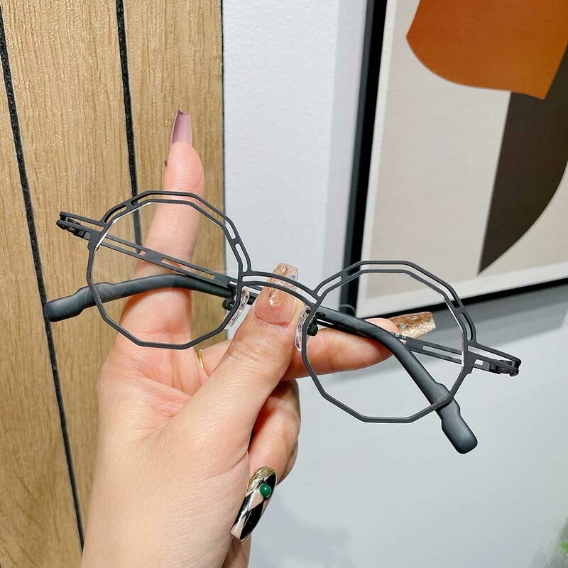 Galbraith Geometric Black Glasses