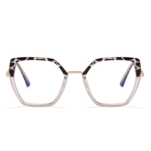 Hilary Geometric Leopard Glasses