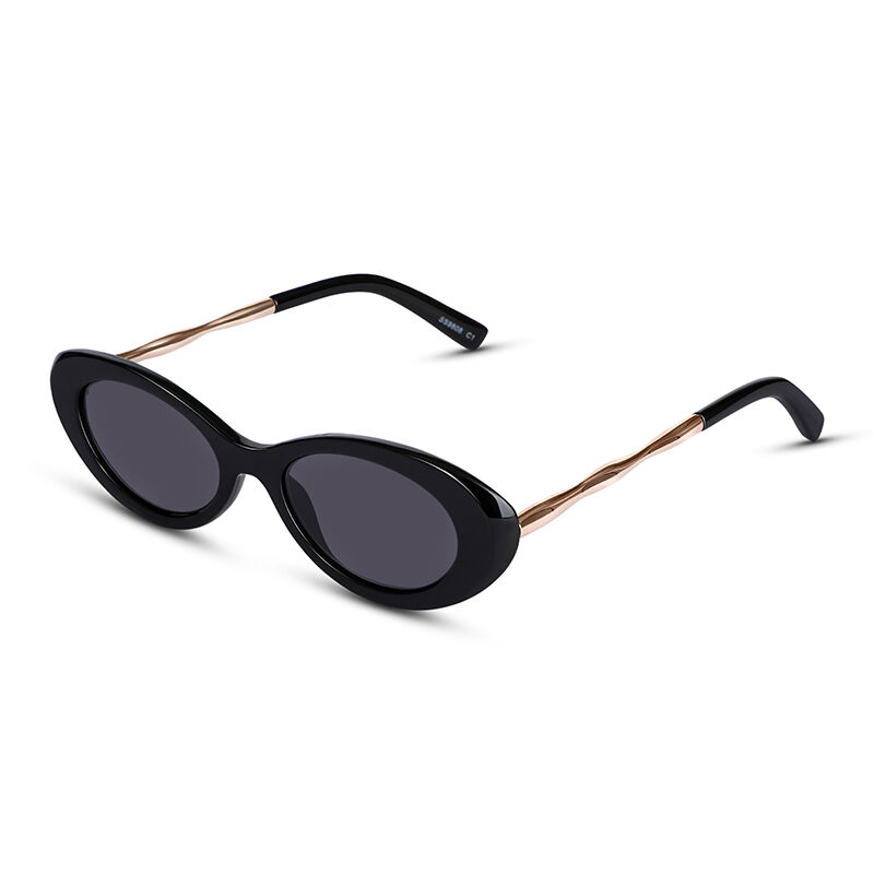 Starlet Oval Black/Grey Sunglasses