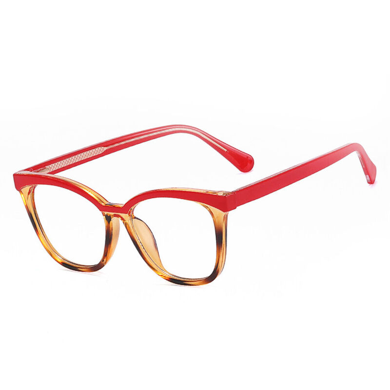 Veronica Square Red Glasses