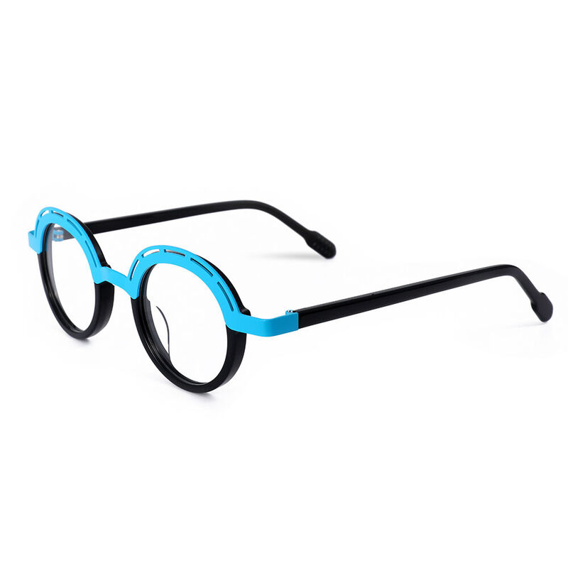 Ramos Round Blue Glasses