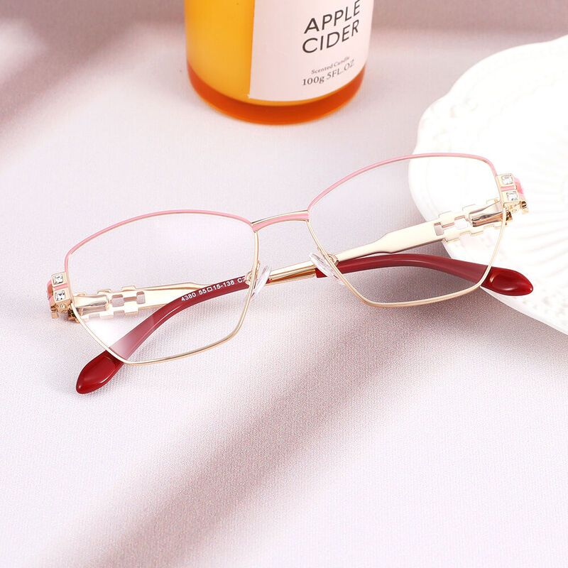 Glenn Cat Eye Pink Glasses