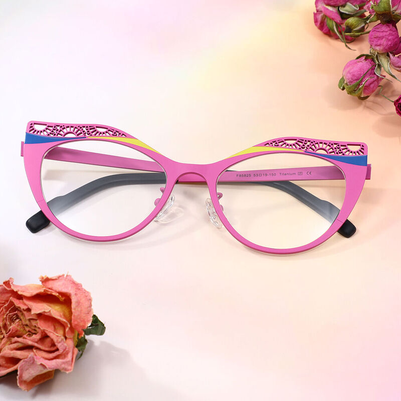 Maltz Cat Eye Pink Glasses