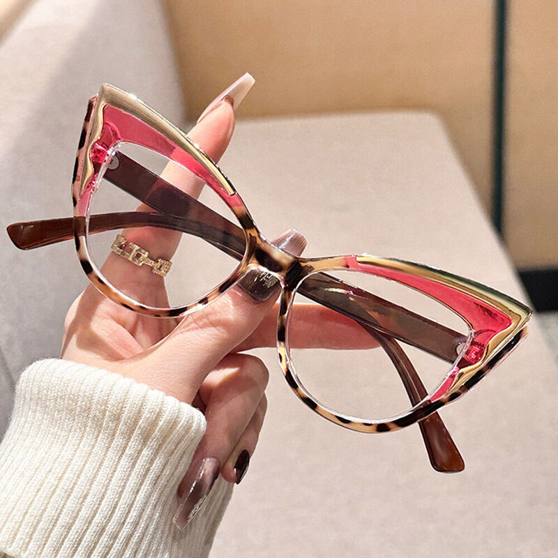Evely Cat Eye Pink Glasses