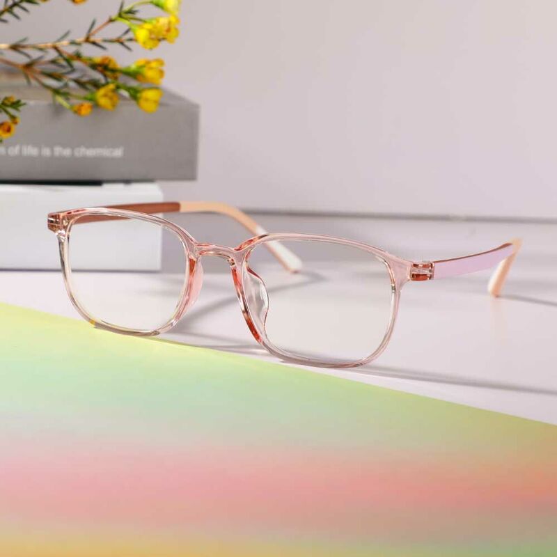 Joseph Rectangle Pink Glasses