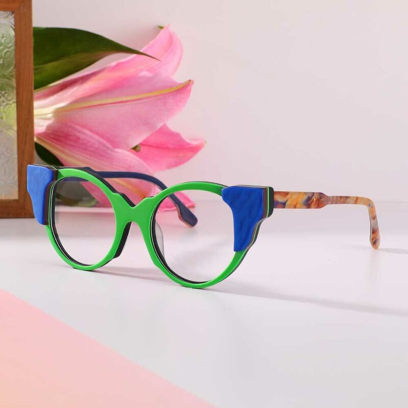 Occhiali da Vista Marronee Cat Eye Verde
