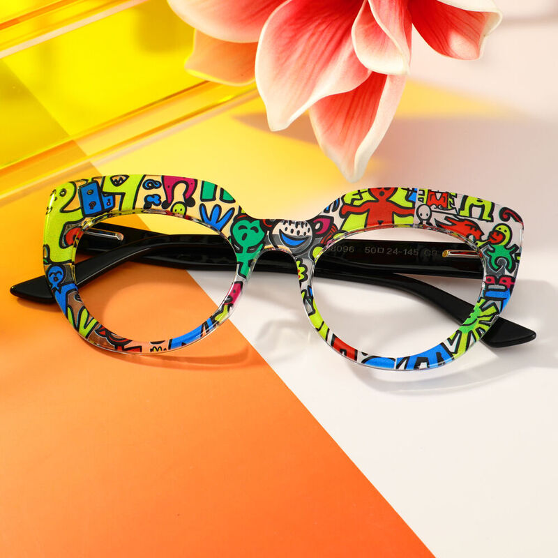 Clyde Cat Eye Grüne Brille