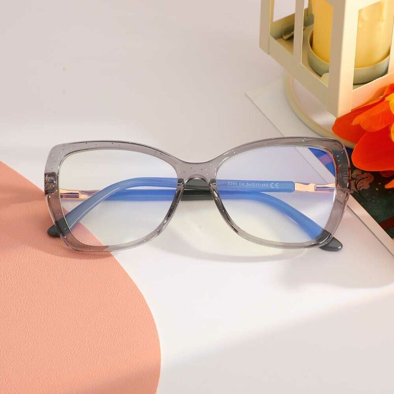Dinah Cat Eye Grey Glasses