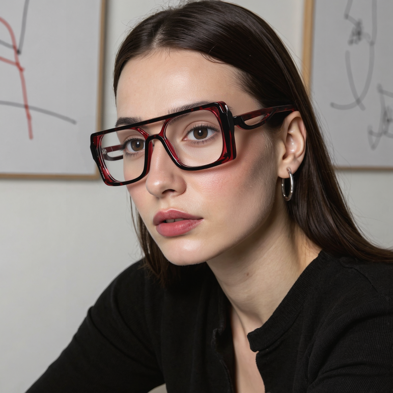 Richardso Aviator Black Glasses