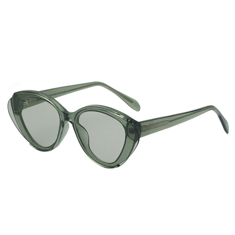 Galactic Oval Green Sunglasses