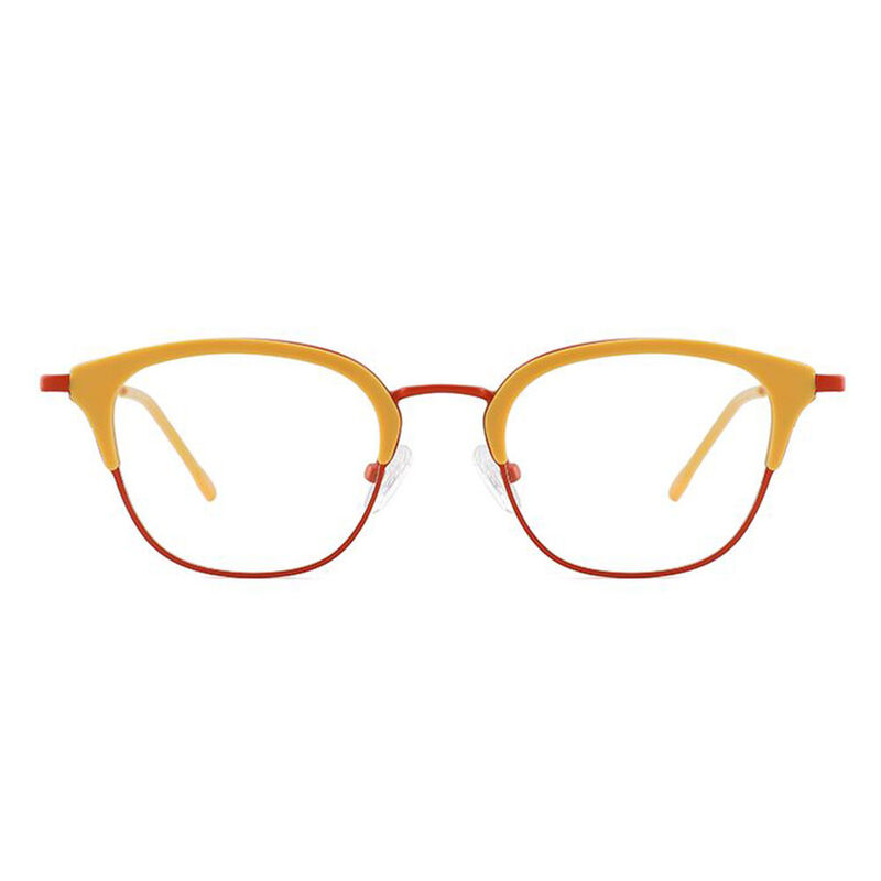 Althea Cat Eye Yellow Glasses