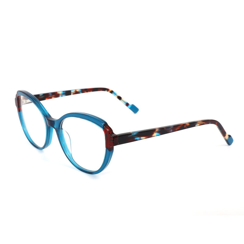 Wallis Cat Eye Blue Glasses