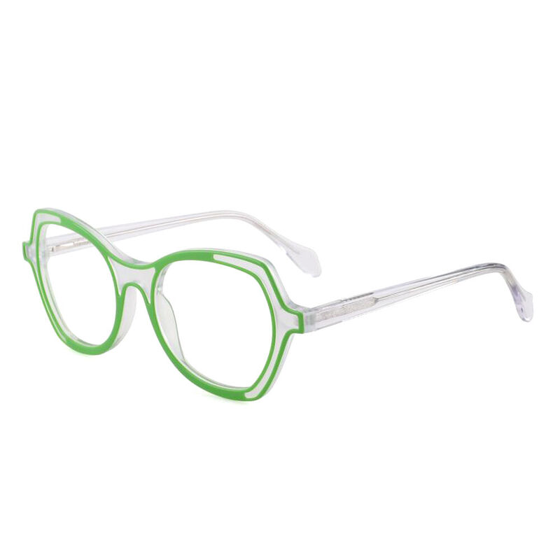 Doherty Cat Eye Green Glasses