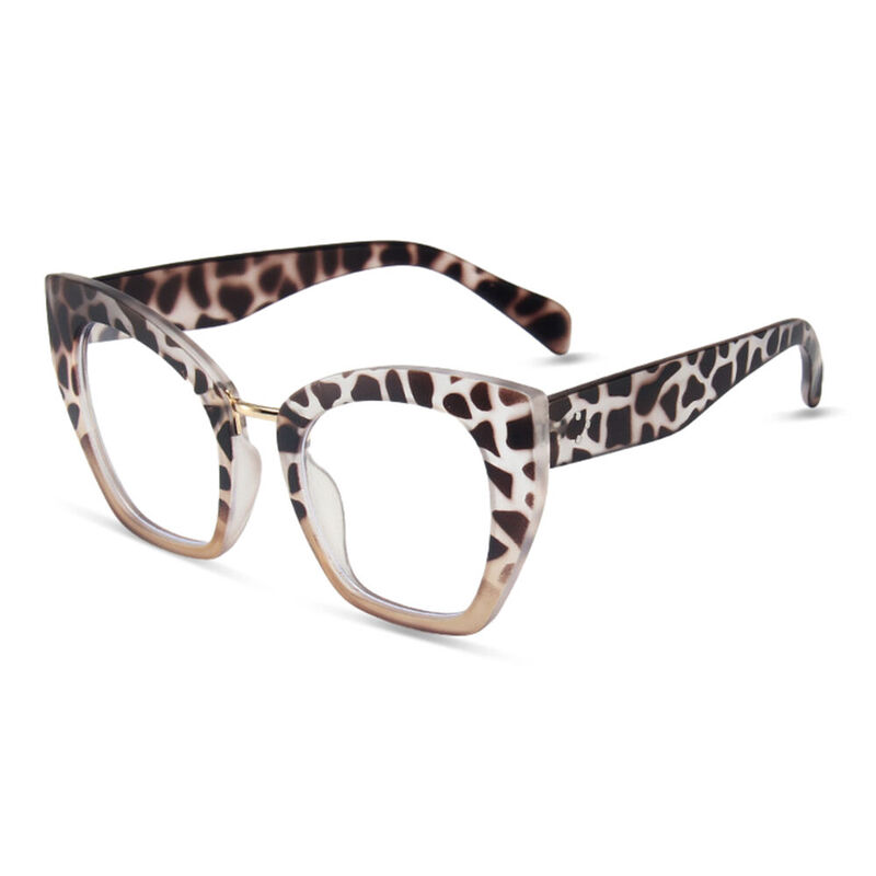 Riccio Cat Eye Leopard Glasses