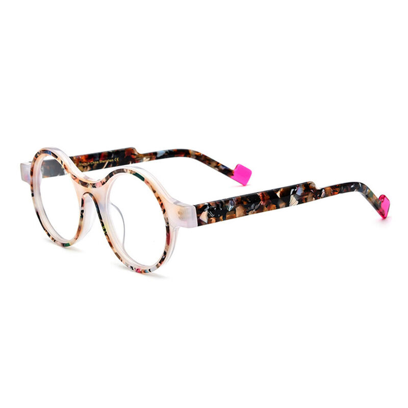 Loula Round Beige Glasses