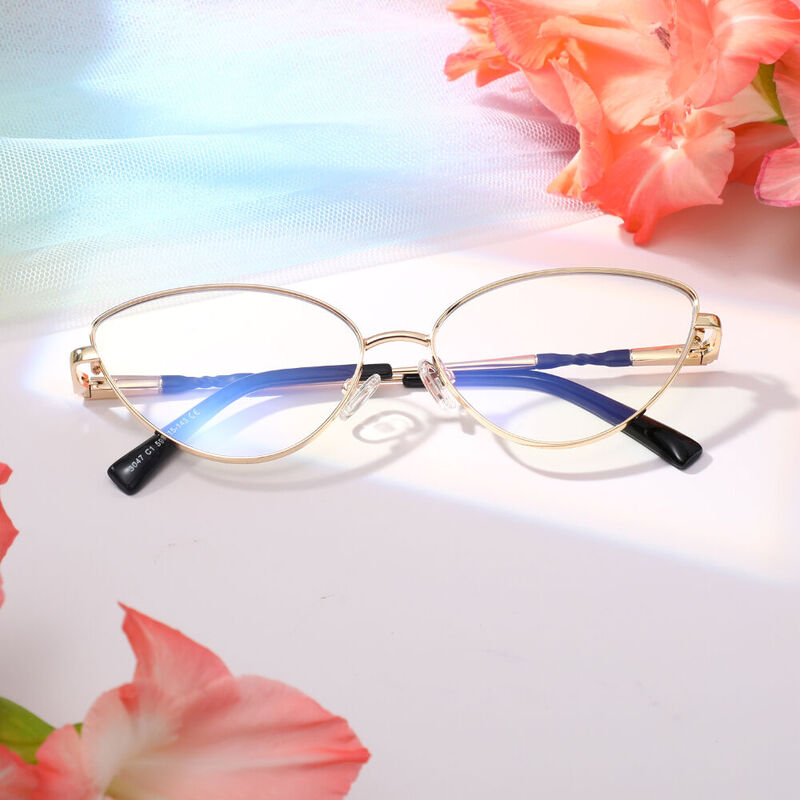 Holmes Cat Eye Gold Glasses