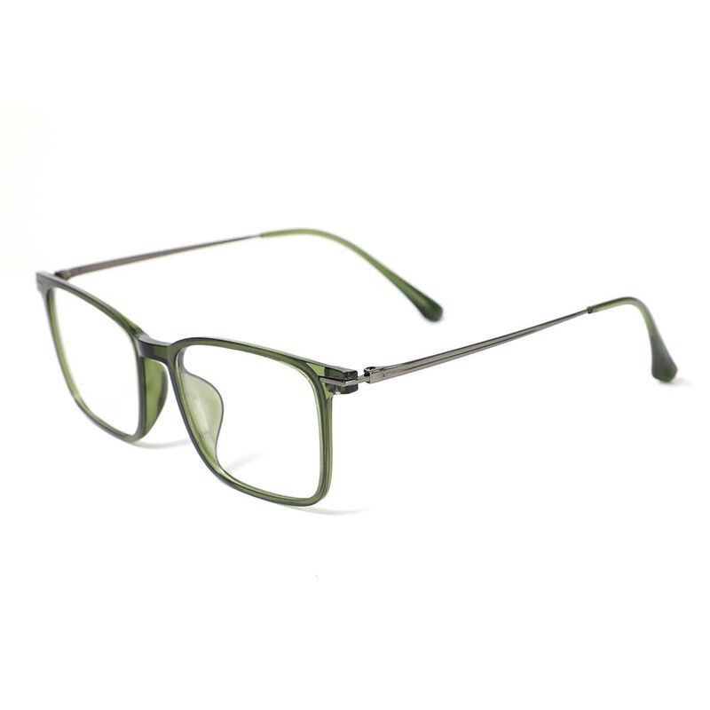 Wells Rectangle Green Glasses